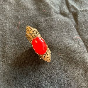 Red stone ring